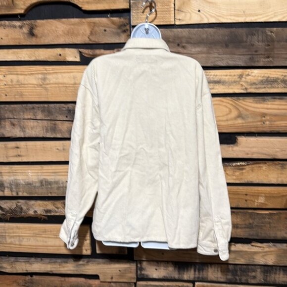 Abercrombie & Fitch Cream Corduroy Shirt Jacket Mens‎ Size Large NWT - Picture 4 of 4